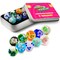 Marble Genius Collectors Marbles, Blossoms, 16mm (⅝ Inch), 10 Handmade Glass Marbles, Gifts for Marble Lovers, Gifts for Kids Ages 3+
